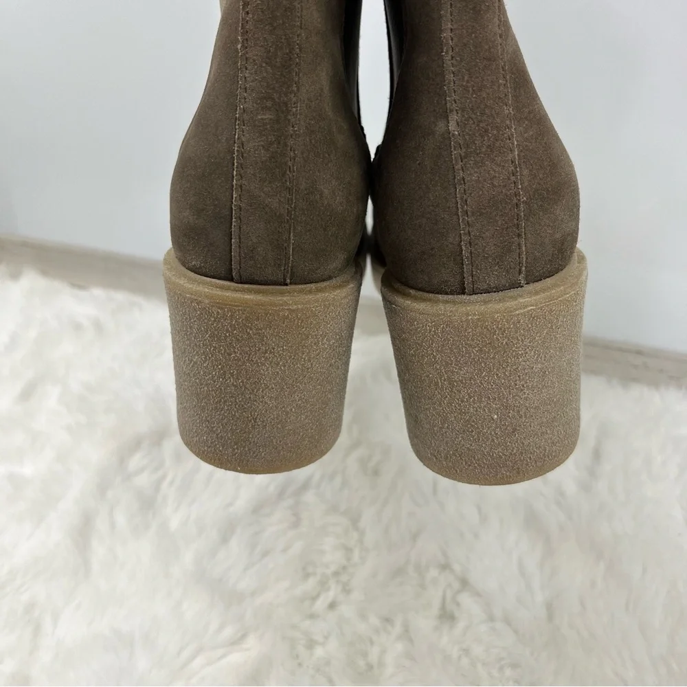 NEW LA CANADIENNE Zaine Waterproof Chelsea Boot Stone Oiled Suede Chunky Sz 5.5 - Picture 9 of 15